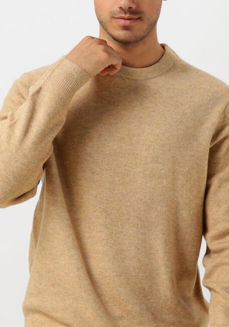 Camel SCOTCH & SODA Trui SOFT KNIT REGULAR FIT SWEATER - large