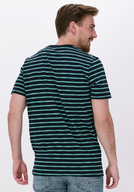 Groene PME LEGEND T-shirt SHORT SLEEVE R-NECK SPACE YD STRIPED JERSEY - large
