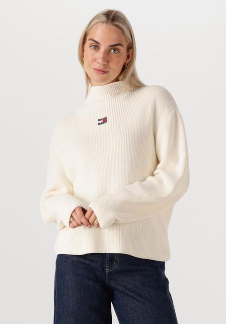Gebroken wit TOMMY JEANS Sweater TJW MOCKNECK BADGE SWEATER - large