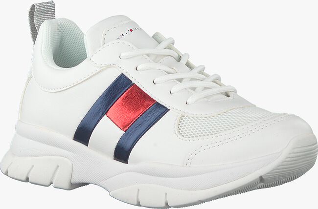 Witte TOMMY HILFIGER Lage sneakers LOW CUT LACE UP SNEAKER - large