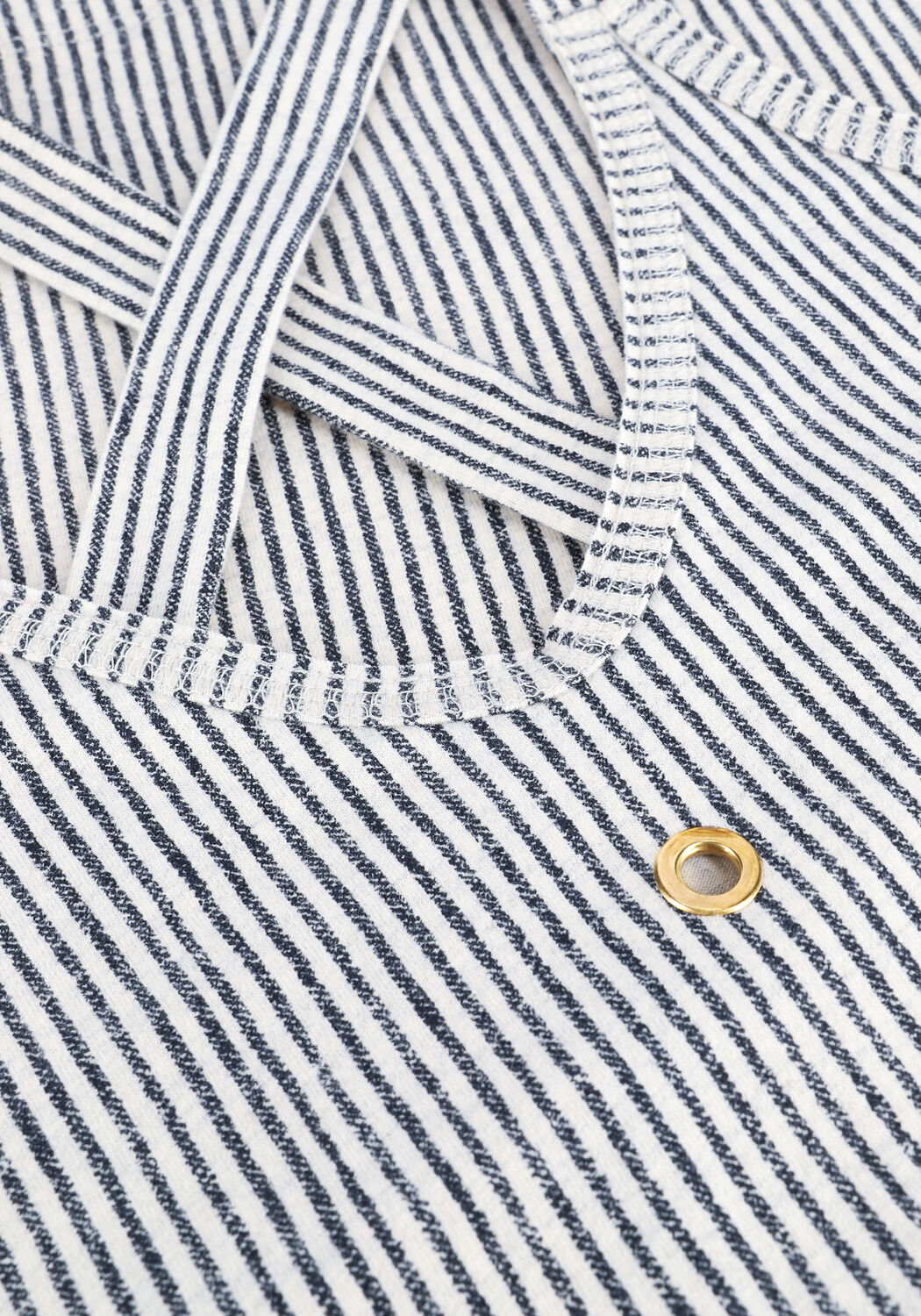 Gebroken wit 10DAYS Top WRAPPER DENIM STRIPE - large