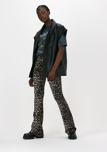 Bruine ALIX THE LABEL Flared broek ANIMAL FLAIRED PANT - large