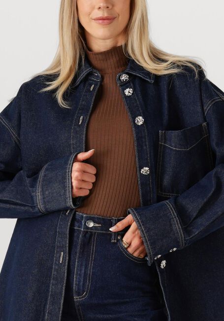 Donkerblauwe EDITED Blouses HALEY DENIM SHIRT - large