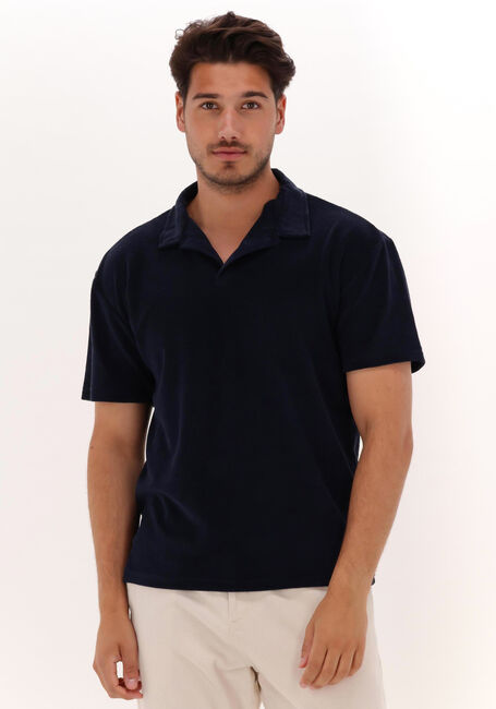 Donkerblauwe ANERKJENDT Polo AKKIKKI FROTTE CUBA TEE - large