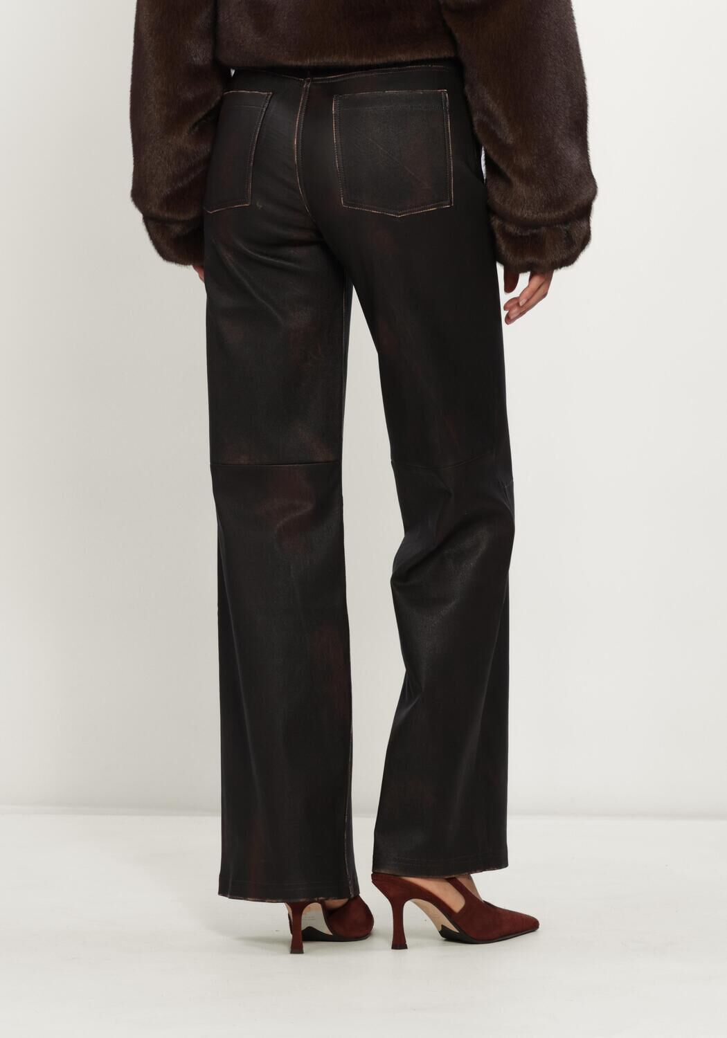 Bruine STUDIO AR Pantalon RENITA VINTAGE STRETCH PLONGE - large