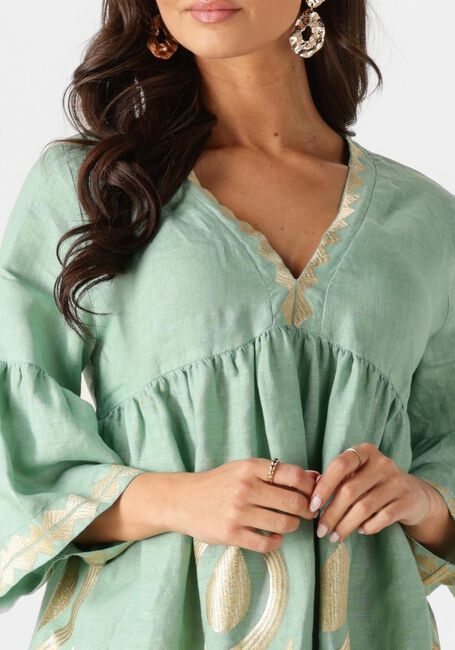 Groene GREEK ARCHAIC KORI Mini jurk 231114 - large