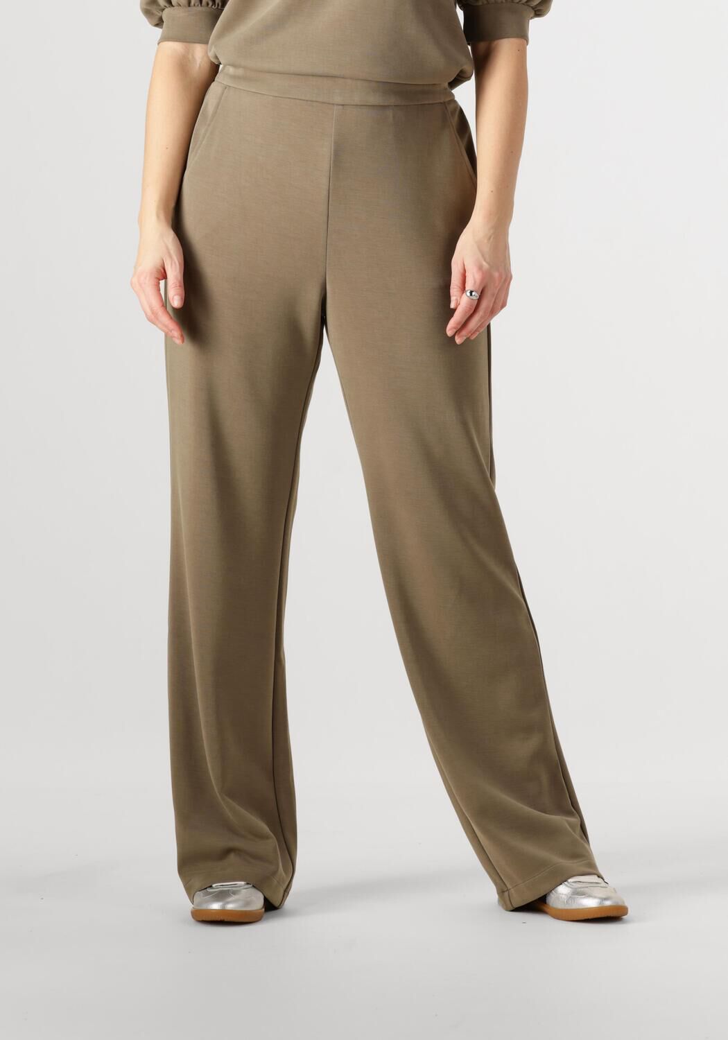 Notre-v Olijfgroene Stijlvolle Pantalons Brown Dames