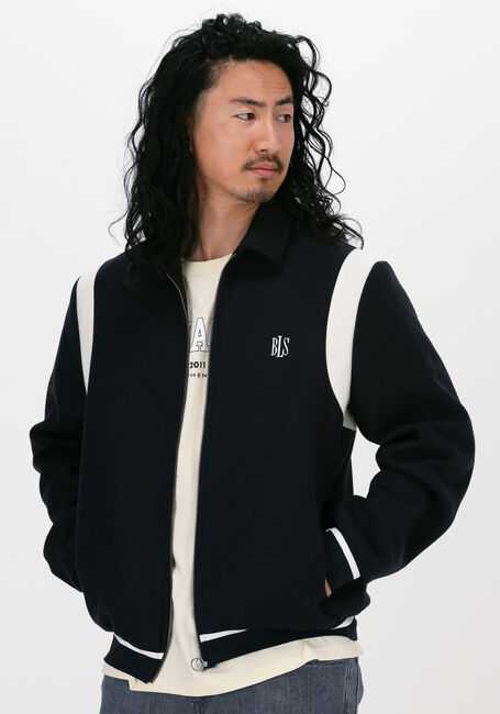 Donkerblauwe BLS HAFNIA Jack BLS BASEBALL COLLEGE JACKET - large