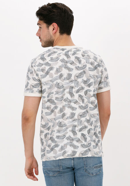 Gebroken wit CAST IRON T-shirt SHORT SLEEVE R-NECK RELAXED FIT COTTON TWILL - large