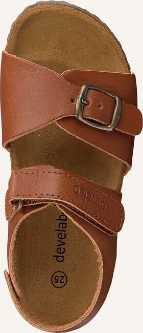 Cognac DEVELAB Platte sandalen 48147 Cognac DEVELAB Platte sandalen 48147 - large