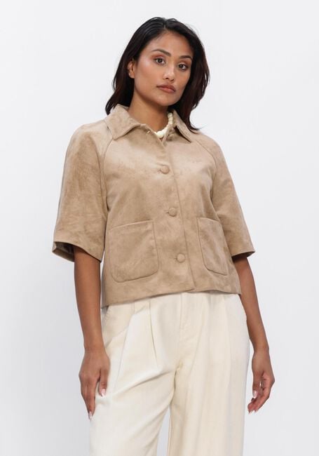 Camel NEO NOIR Jack EDITTA FAUX SUEDE JACKET - large