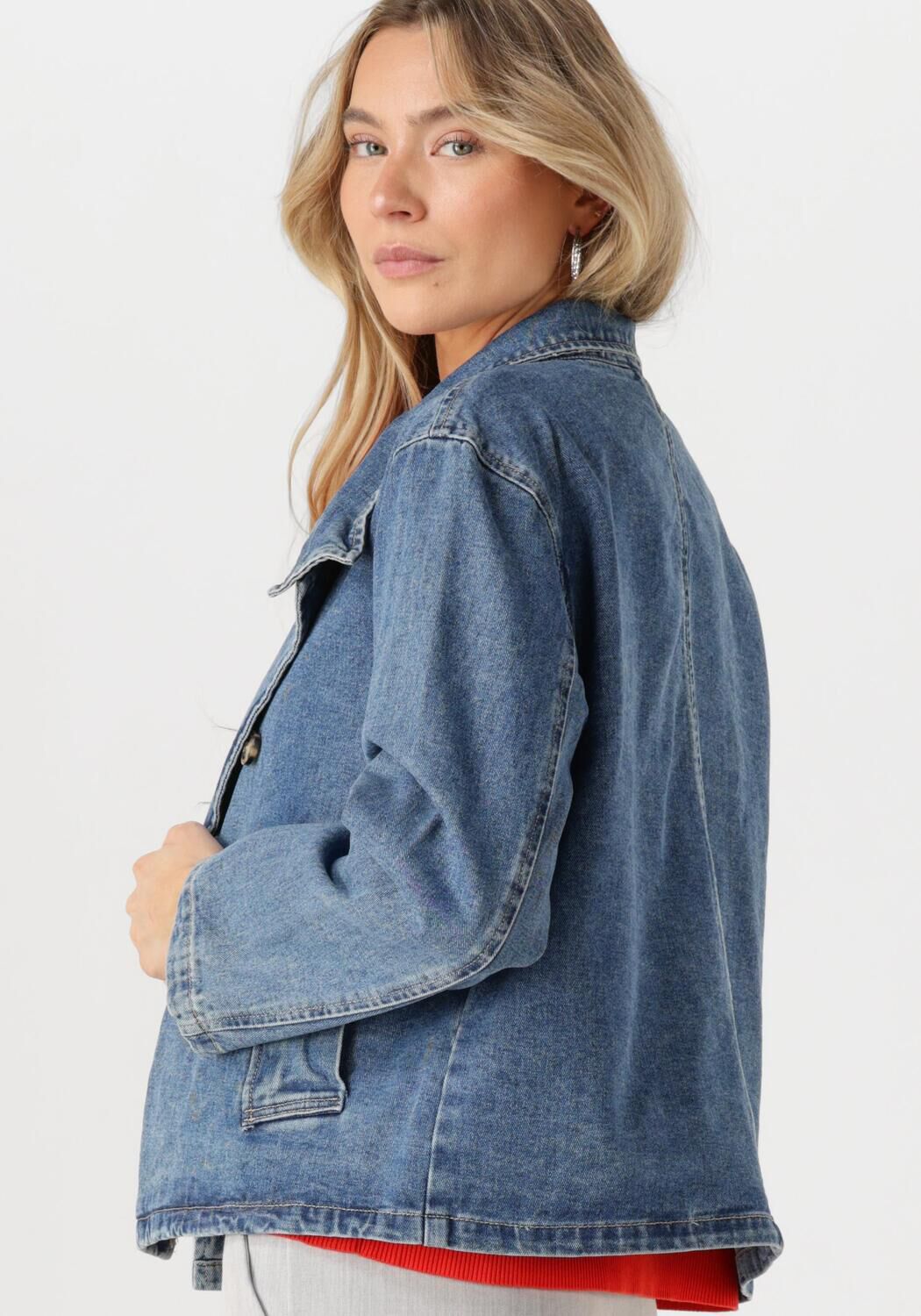 OBJECT Dames Jassen Objtilla Gro L s Lo Denim Jacket Blauw
