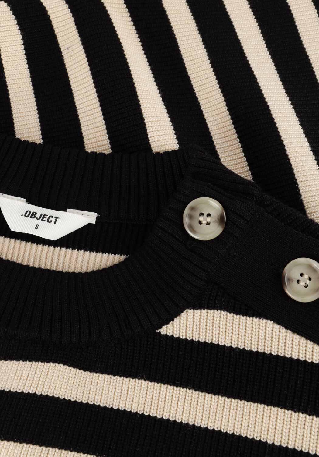 Zwarte OBJECT Trui OBJELLY LO LS KNIT PULLOVER - large