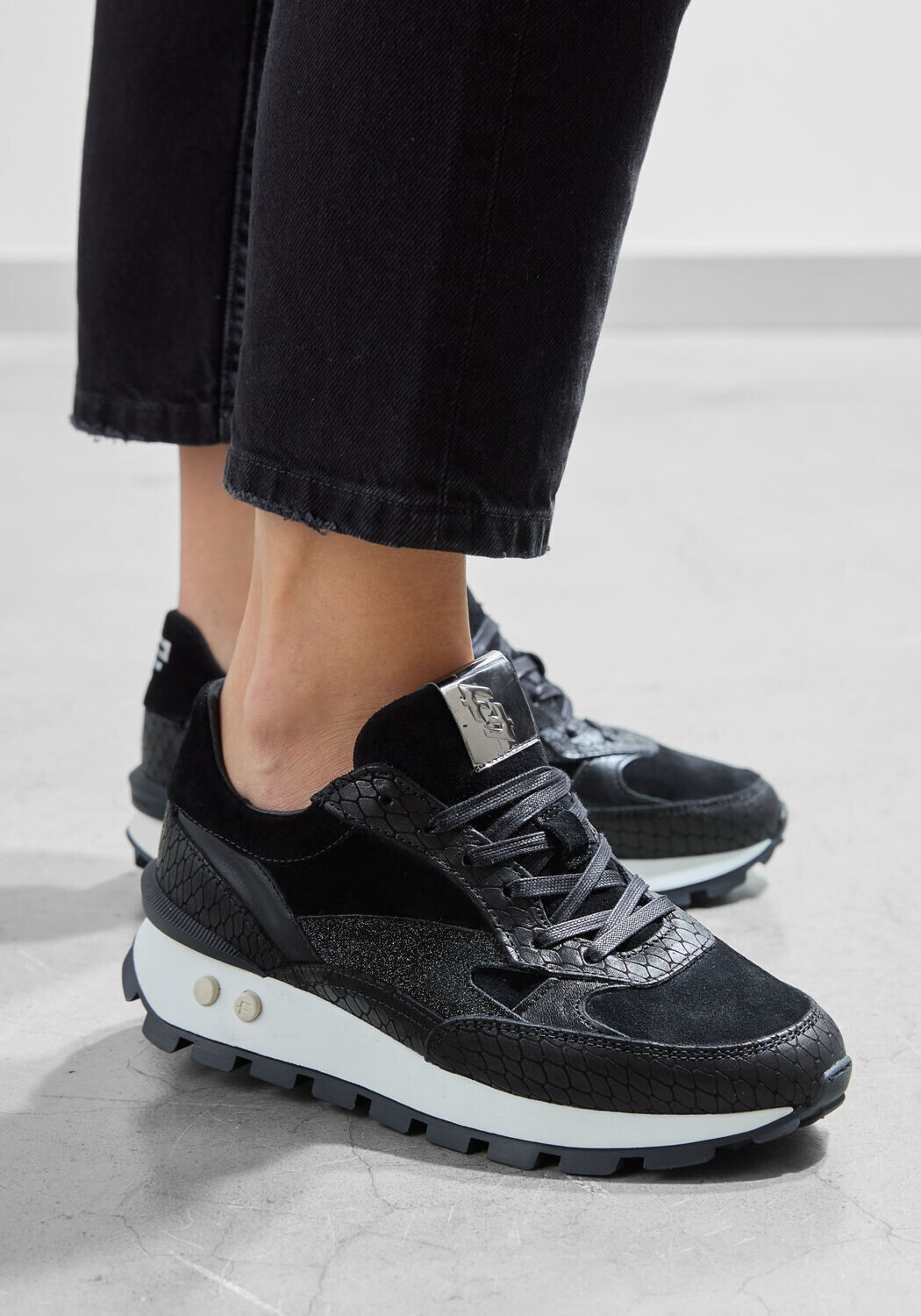 Zwarte FLORIS VAN BOMMEL Lage sneakers BLOKKI 04.03 - large