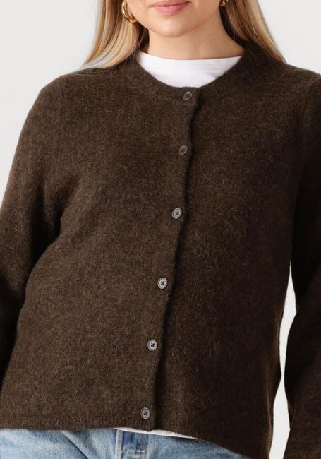 Bruine SELECTED WOMEN Vest SLFLULU NEW LS KNIT CARDIGAN - large