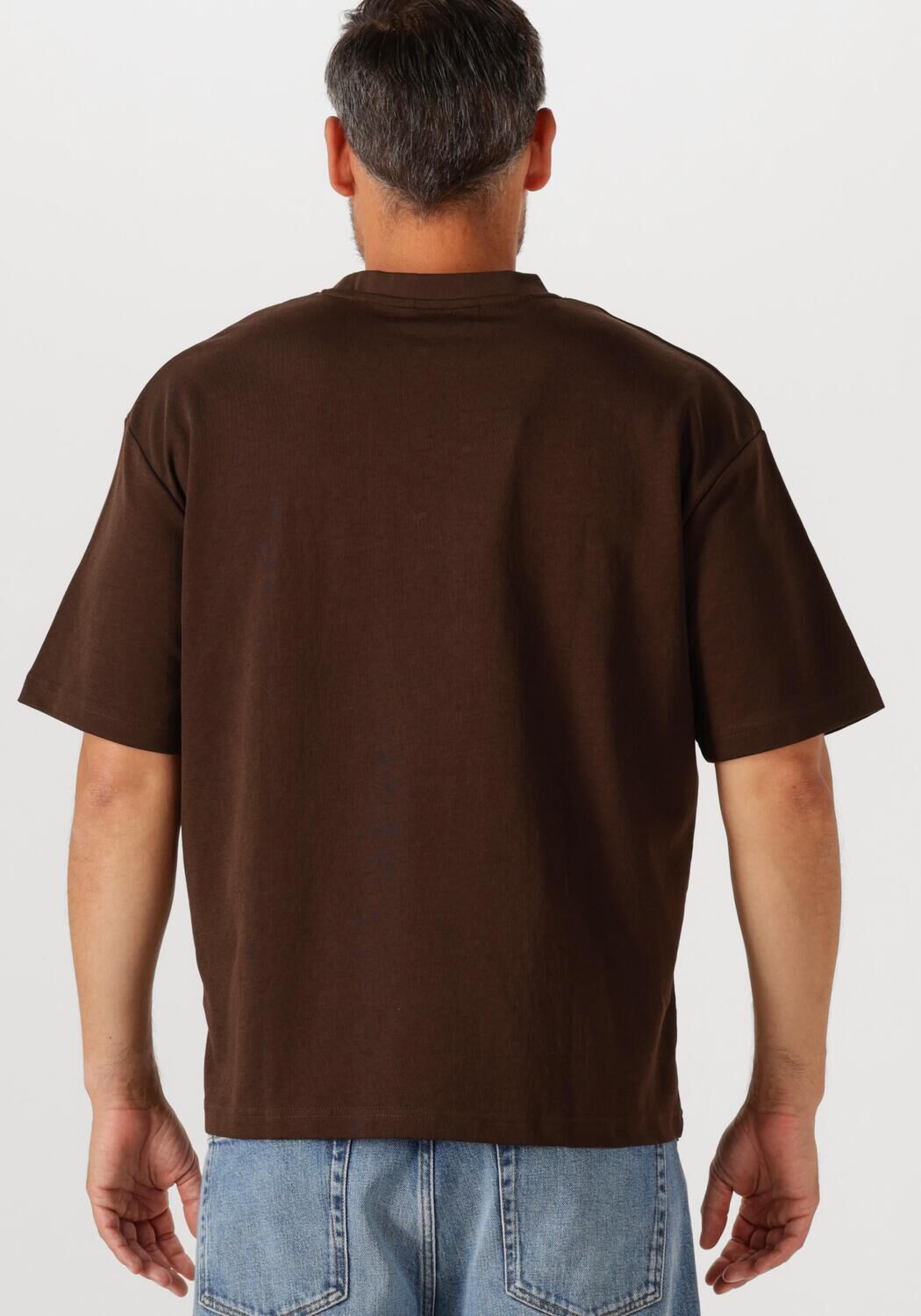 SELECTED HOMME Heren Polo's & T-shirts Slhlooseoscar Ss O-neck Tee Noos Bruin