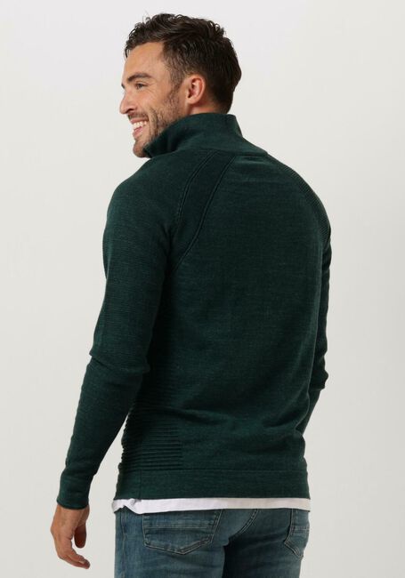 Groene CAST IRON Trui HALF ZIP COLLAR COTTON HEATHER PLATED HALF ZIP - large