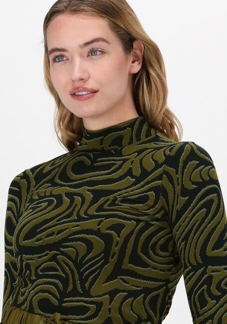 Groene SCOTCH & SODA T-shirt PRINTED LONG-SLEEVED HIGH NECK - large