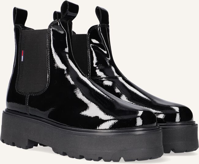 Zwarte TOMMY JEANS Chelsea boots PATENT CHELSEA Zwarte TOMMY JEANS Chelsea boots PATENT CHELSEA - large
