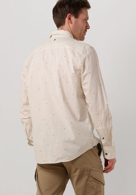 Beige PME LEGEND Casual overhemd LONG SLEEVE SHIRT PRINT ON CTN SLUB - large
