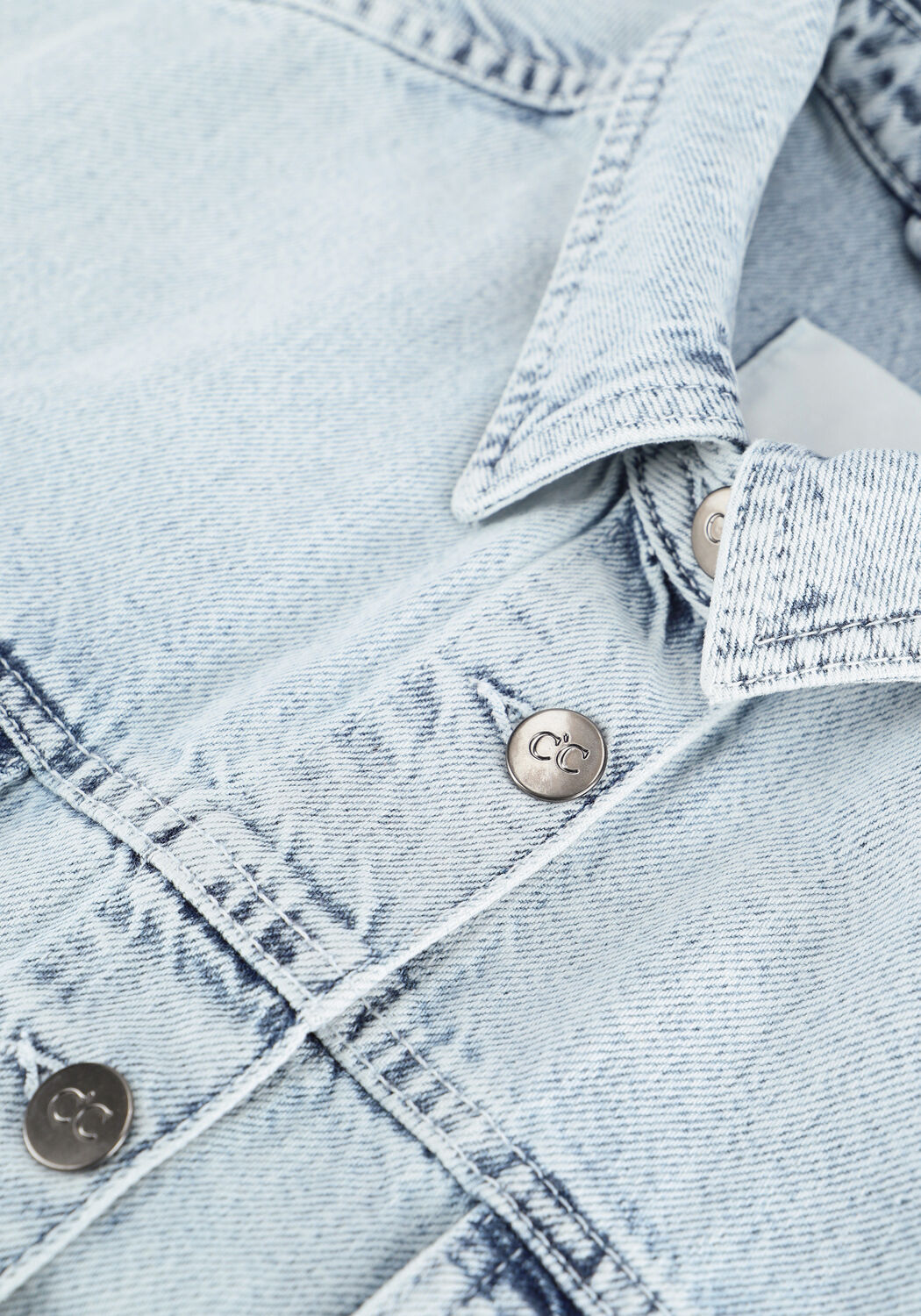 Blauwe CO'COUTURE Gilet OCEAN DENIM VEST - large