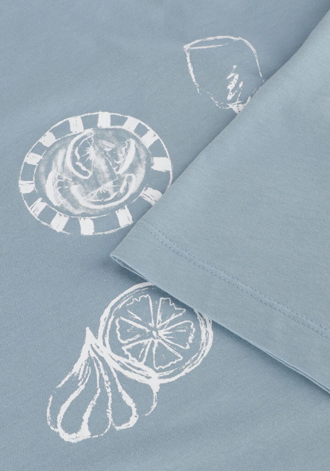 Lichtblauwe REFINED DEPARTMENT T-shirt MAGGY - large