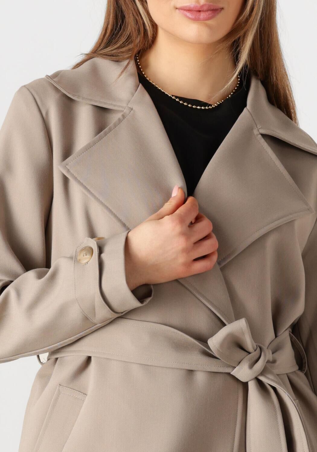 NOTRE-V Dames Jassen Nv-fae Long Coat Bruin