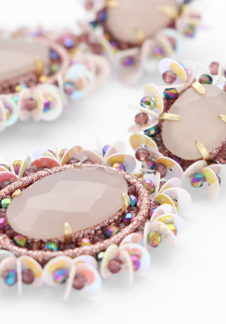 Roze LOTT. GIOIELLI Oorbellen PENDANT EARRING DOUBLE W/ SEQUINS L - large