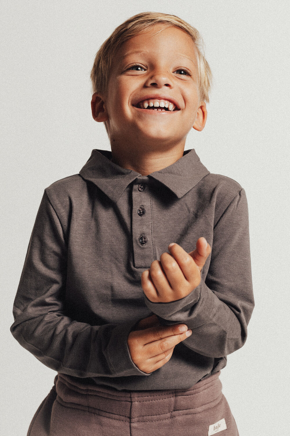 Grijze BAJE STUDIO Polo FINDON - large