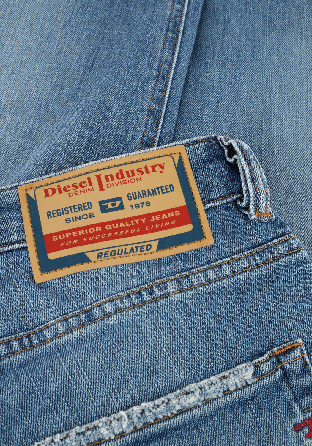 Lichtblauwe DIESEL Straight leg jeans 1988 D-ARK - large