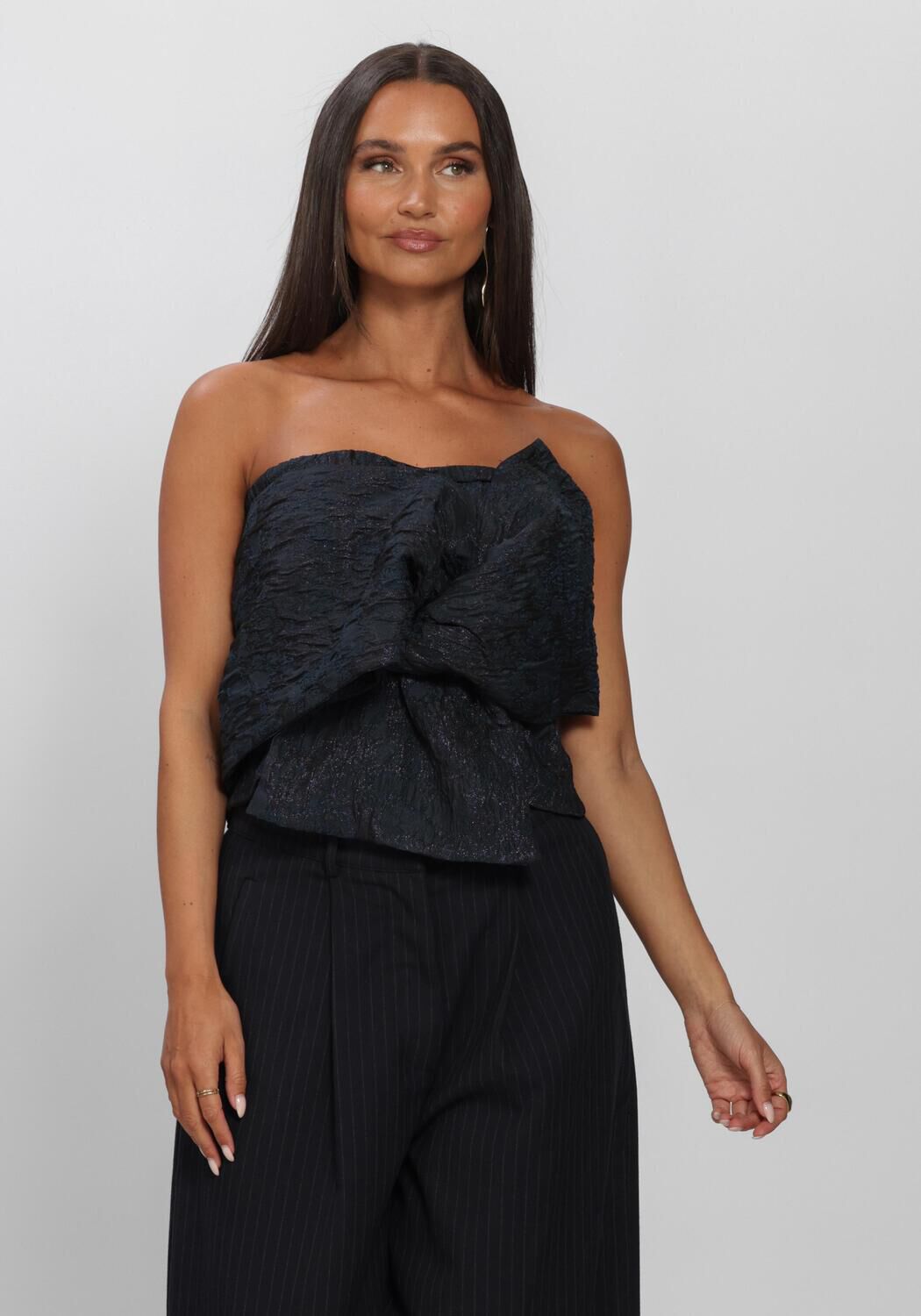 Zwarte BY-BAR Top JULA JACQUARD TOP - large