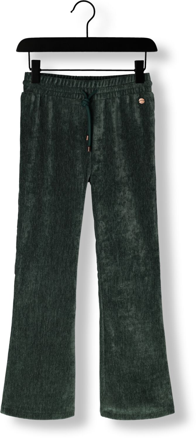 NONO Meisjes Broeken Sady Velvet Flared Pants Donkergroen