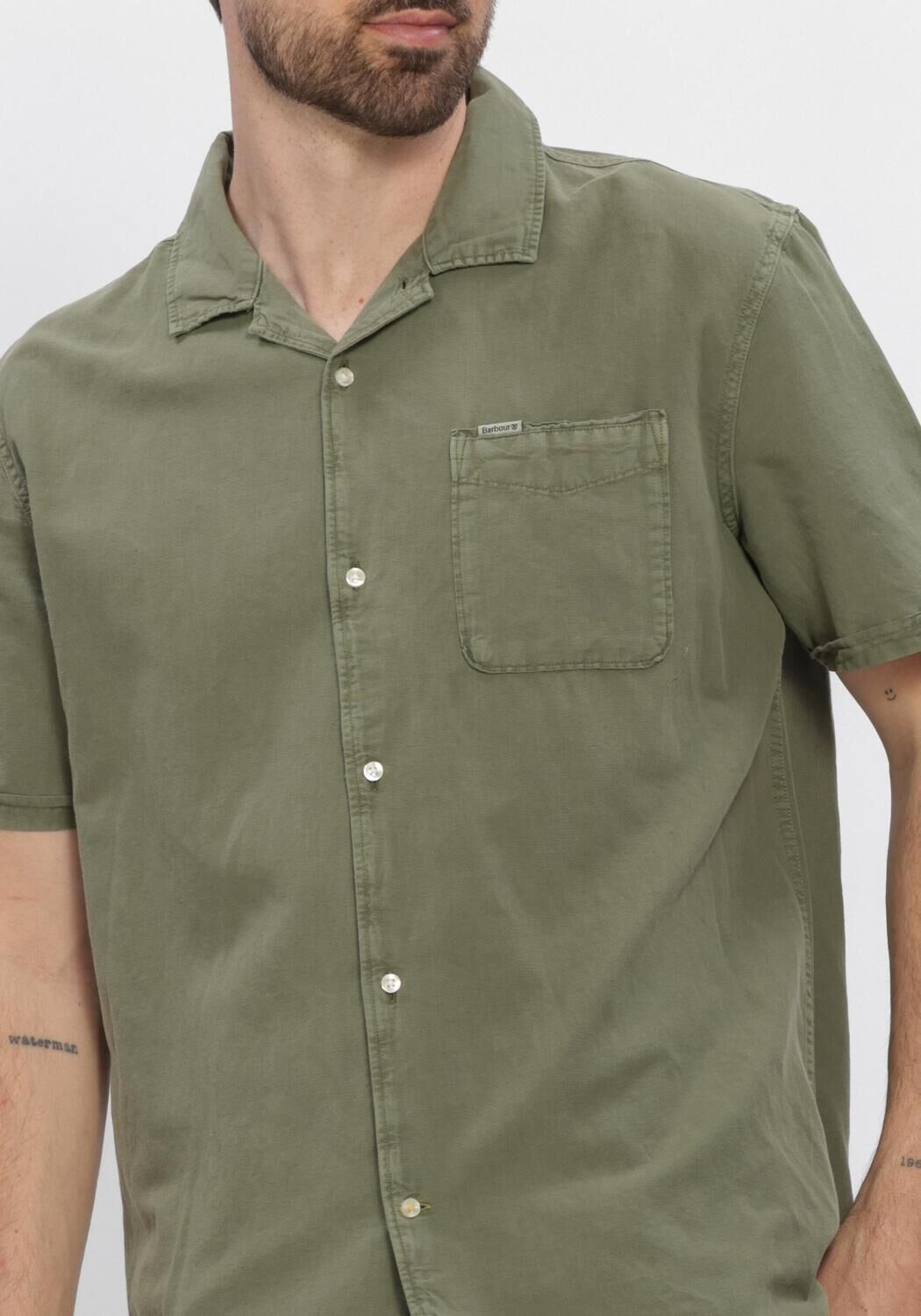 Groene BARBOUR Casual overhemd LANDKEY OVERDYED - large