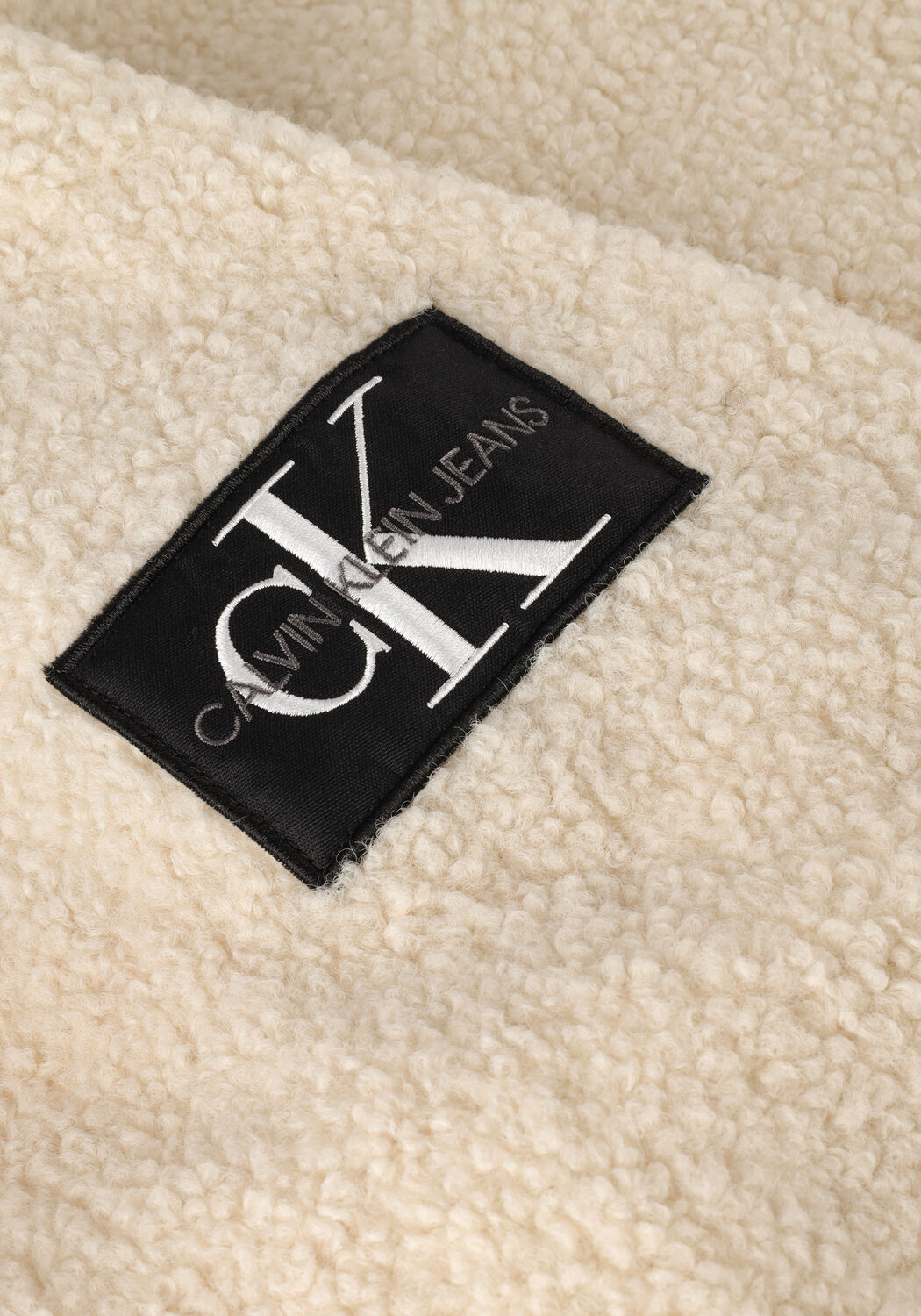 Beige CALVIN KLEIN Trui BADGE SHERPA HALF ZIP HWK - large