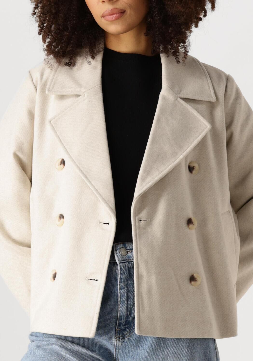 OBJECT Dames Jassen Objkeily Short Jacket Creme