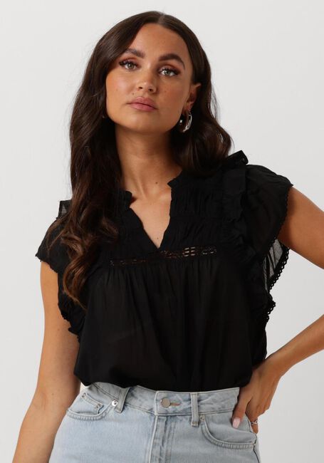 Zwarte NEO NOIR Blouses JAYLA S VOILE TOP - large