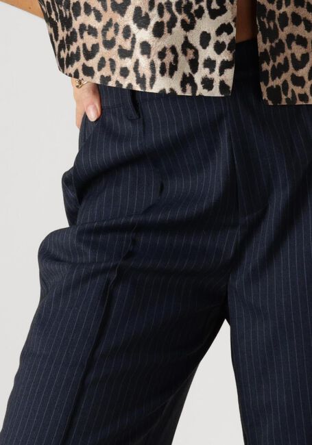 Donkerblauwe COLOURFUL REBEL Pantalon RUS PINSTRIPE STRAIGHT PANTS - large