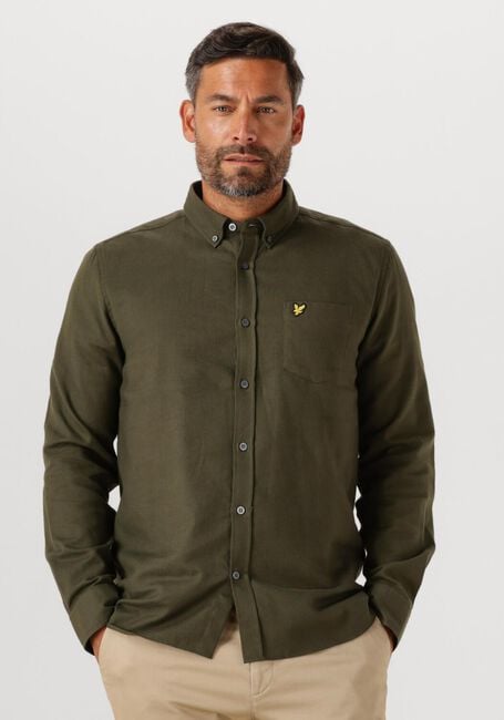 Groene LYLE & SCOTT Casual overhemd PLAIN FLANNEL SHIRT - large