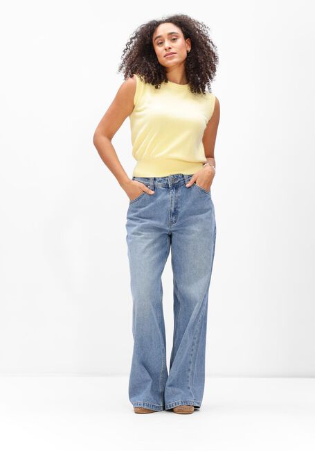 Lichtblauwe ABRAND JEANS Wide jeans MID SUPER BAGGY - large