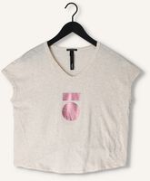Ecru 10DAYS T-shirt MEDAL TEE SLUB Ecru 10DAYS T-shirt MEDAL TEE SLUB - medium