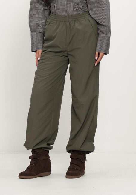 Groene CATWALK JUNKIE Wijde broek PARACHUTE TROUSERS WITH FLEECE INSIDE - large