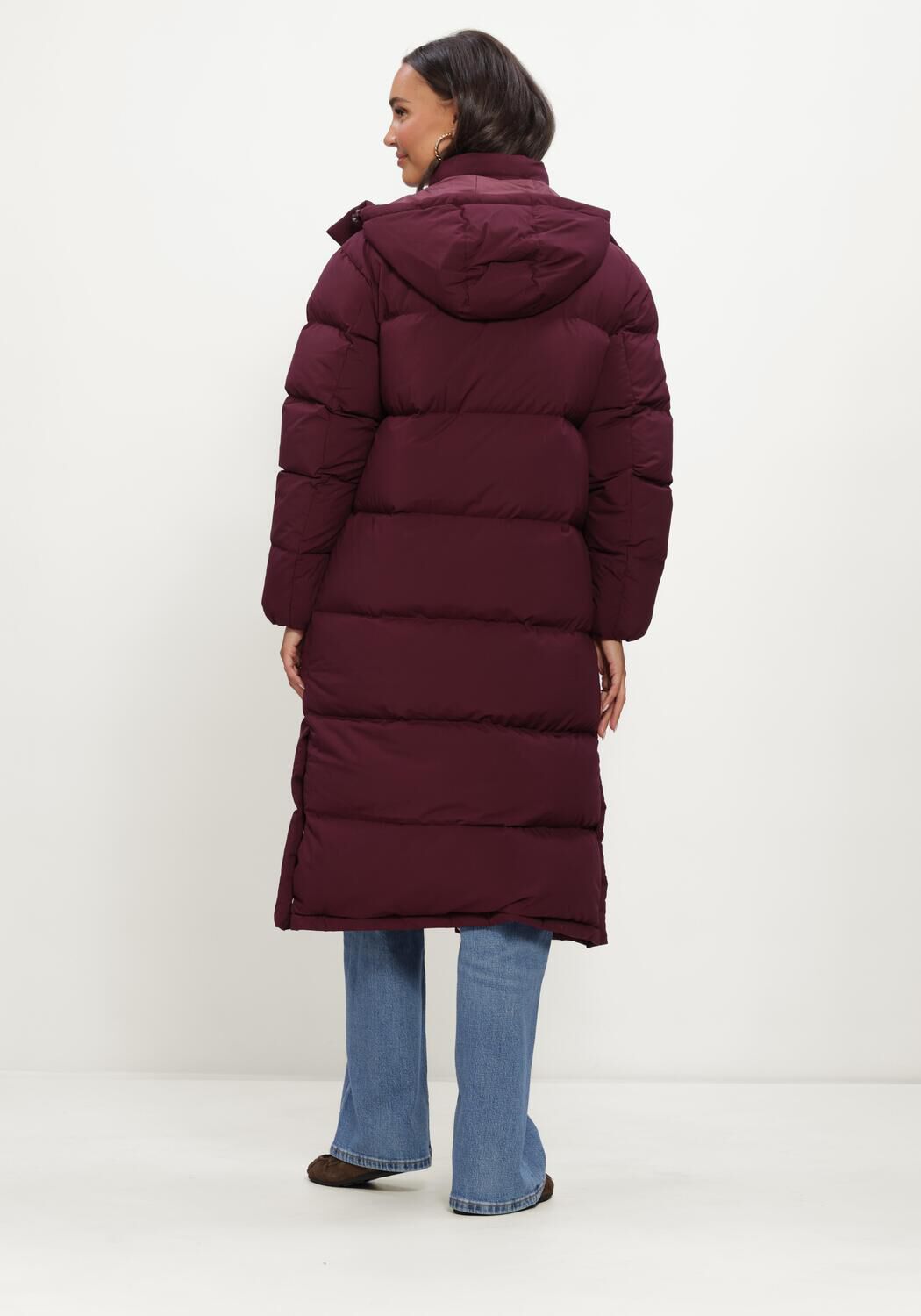 Bordeaux TOMMY JEANS Gewatteerde jas TJW ALASKA LONG PUFFER - large