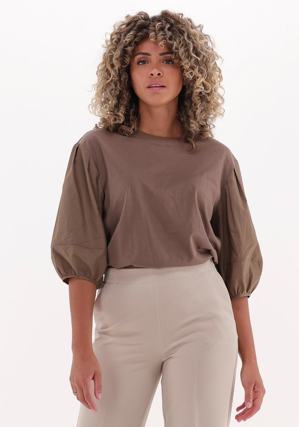 Donkerbruine top dames new arrivals