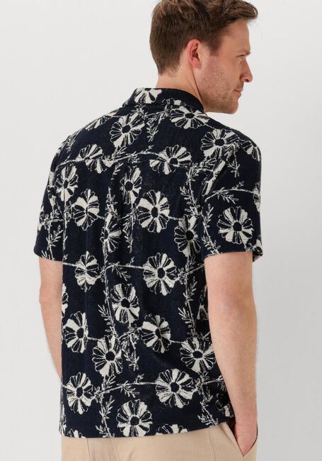 Donkerblauwe ANERKJENDT Casual overhemd AKLEO FROTTE AOP SHIRT - large