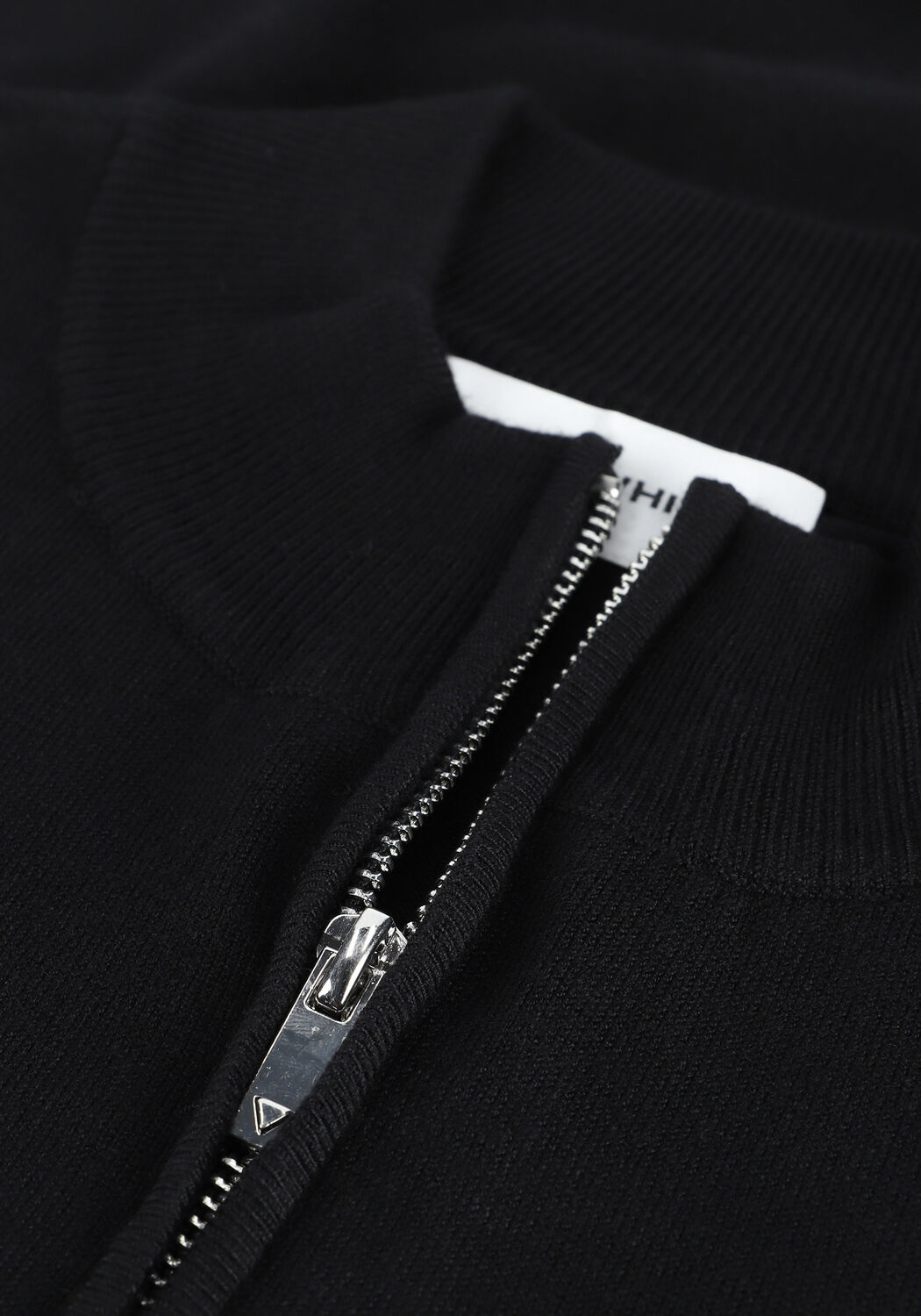 Zwarte PUREWHITE Trui ESSENTIAL KNIT HALF ZIP LS - large