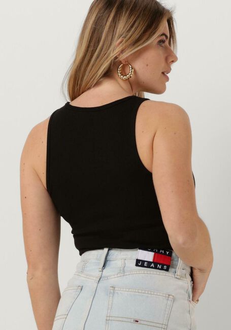 Zwarte TOMMY JEANS Top TJW ESSENTIAL RIB TANK - large