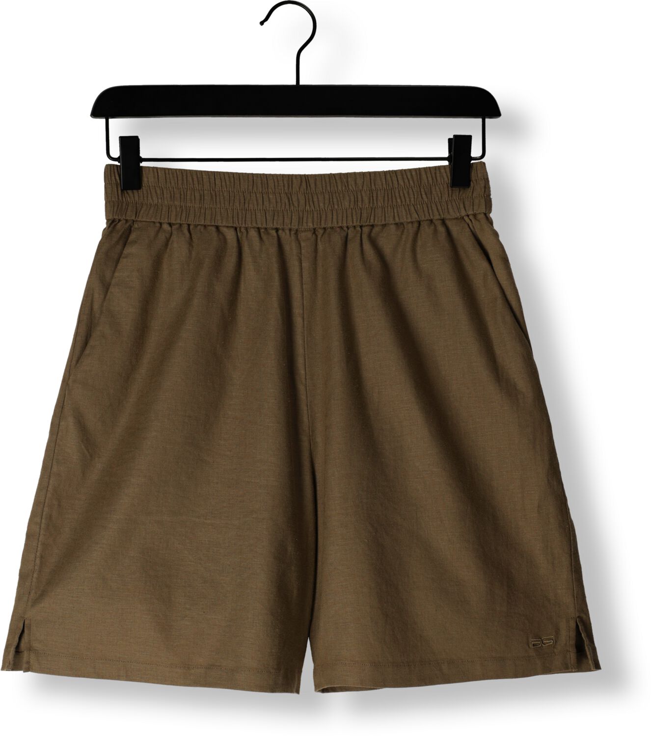 GESTUZ Dames Broeken Lizagz Linen Hw Shorts Khaki