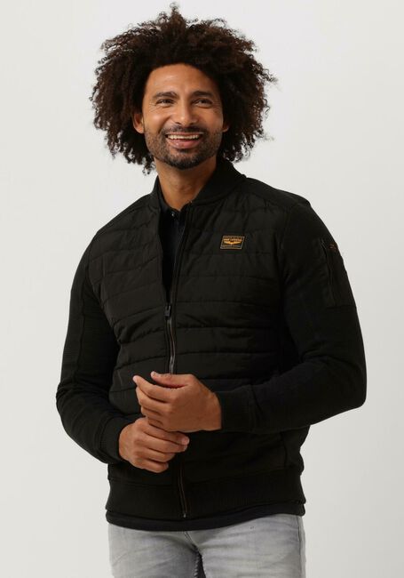Zwarte PME LEGEND Jack ZIP JACKET OTTOMAN MIXED PADDED NYLON - large