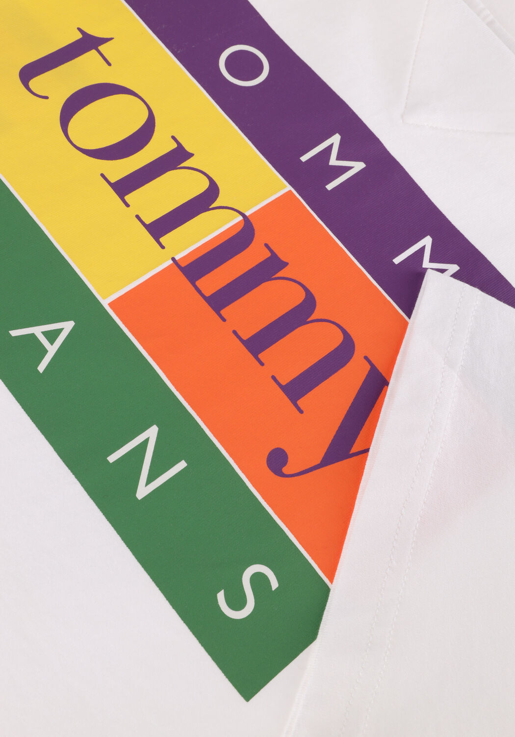 Gebroken wit TOMMY JEANS T-shirt TJM REG SUMMER FLAG TEE - large