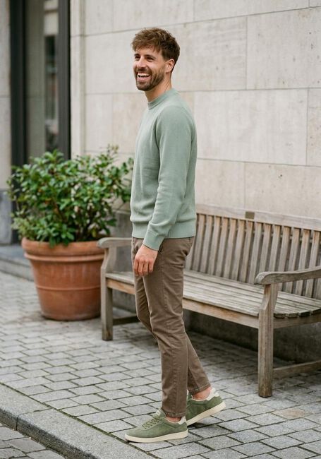 Groene BOSS BLACK Trui ECAIO-P - large